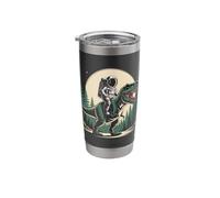 Astronaut Riding T-Rex Dinosaur Space Moon Galaxy Men Women Stainless Steel Insulated Tumbler