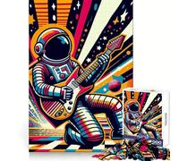 Astronaut Rock And Roll 1000 Pieces Puzzles for Adults Logic Practice Slow Leisure Clean Edges Meaningful Gift (38x52cm)