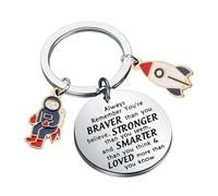 Astronaut Rocket Ship Keychain Gifts Space Lover Gifts Outer Space Gifts Astronaut Gifts Keychain Spacemen Keyring for Him Her (Astronaut Rocket Ship Keychain)