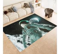 astronaut Rugs Living Room universe galaxy Vintage Rug Soft Flannel Area Rugs For Teenage Child Boy, Shaggy Carpet for Kids Playroom Nursery Living Room (60x90cm)
