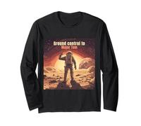 Astronaut Saluting from Mars Ground Control to Major Tom Long Sleeve T-Shirt