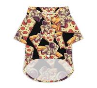 Astronaut Sausage Pizza Pet Shirt Dogs Cats Clothes Short Sleeve Breathable Puppy Costume