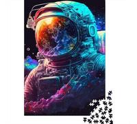 Astronaut Sci Fi Space 1000 Piece Jigsaw Puzzle Paper Puzzle Game for Adults Space Scene Focus Family Interaction Gift Relaxation 52x38cm/1000pcs