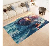 Astronaut Sea Living Room Rugs universe galaxy Area Carpet Thick Soft Plush Mat for Kids Baby Boys Teen Dorm Home Decor Aesthetic (160x200cm)