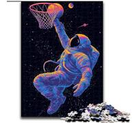 Astronaut Shooting Basketball 1000 Piece Jigsaw Puzzles for Teenagers Gifts, Art Interesting Stress Reduction Wishlist with Santa Claus for Age 14 (26x38cm)