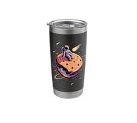 Astronaut Sitting Biscuit Space Stars Galaxy Planets Stainless Steel Insulated Tumbler