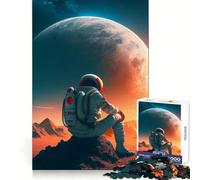 Astronaut Sitting on Mars 1000 Piece Jigsaws for Adults Brain Agility Happy Idle Time Secure Join Xmas Present (38x52cm)