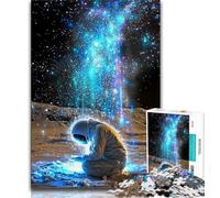 Astronaut Sitting on The Moon 1000 Piece Jigsaw Puzzle for Adults Teens,Learning Educational Toys Family Games Birthday Present,Gifts 38x26cm