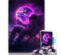 Astronaut Sitting on The Moon 1000 Piece Jigsaw Puzzles for Adults Gifts,Decompressing Intellectual Educational Toy Birthday Present,Gifts,Wall Art 38x26cm