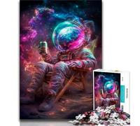 Astronaut Sitting on The Moon 1000 Piece Jigsaw Puzzles for Teenagers Gifts,family Fun Games Is Ideal As A Gift for The Whole Family (38x26cm)