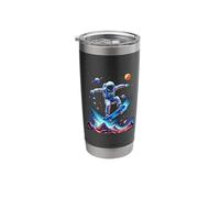 Astronaut Skateboarding Space Stainless Steel Insulated Tumbler