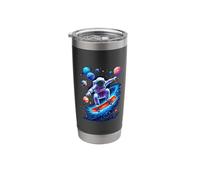 Astronaut Skateboarding Space Stainless Steel Insulated Tumbler