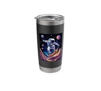 Astronaut Skateboarding Space Stainless Steel Insulated Tumbler
