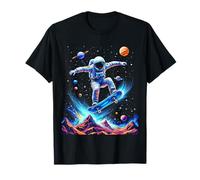 Astronaut Skateboarding Space T-Shirt
