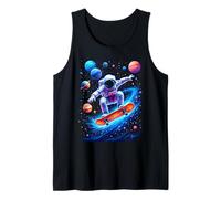 Astronaut Skateboarding Space Tank Top