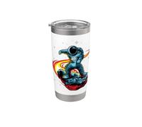 Astronaut Skating in Space Astronauts Skater Comet Riding Stainless Steel Insulated Tumbler