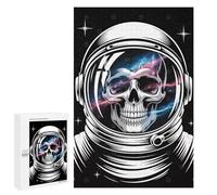 Astronaut Skull with Galaxy Reflection - Wooden Jigsaw Puzzle for Adults, 1000 PCS, Year-End Present - for Detail-Focused Puzzlers