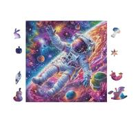 Astronaut Space 100 Pc Classic Jigsaw Puzzle Puzzle for Adults Hard Challenging Hobby Home Decor Poster Sturdy Creativity & Gift Giving 28x28cm