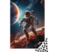 Astronaut Space 1000 Piece Jigsaw Puzzle Paper for Adults Interstellar Adventure Sci Fi Universe Puzzle Game for Family Home Decor Relax 70x50cm/1000pcs