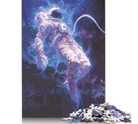 Astronaut Space 500 Piece Jigsaw Puzzle | Jigsaw Puzzle | Sustainable Puzzle for Adults | Premium 100% Wooden Puzzle | Fun Games 500pcs (52x38cm)