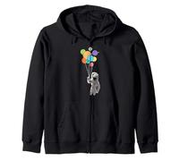 Astronaut Space Adventure - Planet Bloons, Galaxy, Spaceship Zip Hoodie