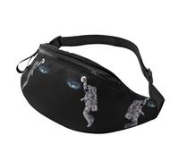Astronaut Space Basketball Waist Bag Bumbags for Men Women, Print Polyester Waist Pack for Travel Walking Sport with Adjustable Strap