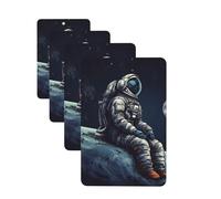 Astronaut space Car Air Fresheners Cards Set of 4 Pieces Personalized Car Fresheners Gifts for Men Women Auto Aromatherapy Tablets Hanging Scented Cards for Wardrobe Bathroom