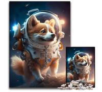 Astronaut Space Corgi Dog 1000 Piece Jigsaw Puzzles for Adults Puzzles for Adults Educational Toy for Teenagers, Home Office Decor 50x75CM/19.68x29.52inch