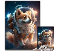 Astronaut Space Corgi Dog 1000 Piece Jigsaw Puzzles for Adults Puzzles for Adults Educational Toy for Teenagers, Home Office Decor 26X38CM/10.23x14.96inch