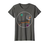 Astronaut Space Dachshund Dog Lover T-Shirt, Women, Asphalt Grey, XX-Large