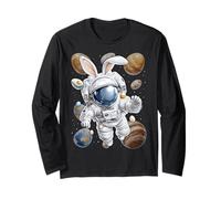 Astronaut Space Easter Rabbit Eggs Bunny Ears Long Sleeve T-Shirt