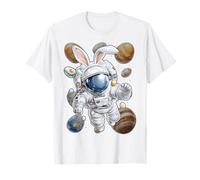 Astronaut Space Easter Rabbit Eggs Bunny Ears T-Shirt