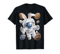 Astronaut Space Easter Rabbit Eggs Bunny Ears T-Shirt