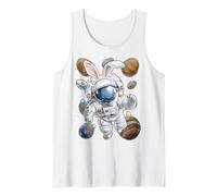 Astronaut Space Easter Rabbit Eggs Bunny Ears Tank Top