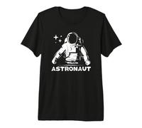 Astronaut Space Explorer Vintage Graphic Art Premium T-Shirt