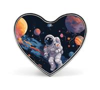 Astronaut Space Flight Brooch Elegant And Graceful Heart Lapel Pin Love Printed Cute Badge Unisex Fashion Broochs for Bag Jacket Clothes Accessories Love form Style