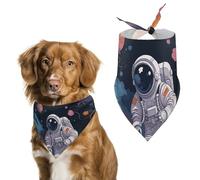 Astronaut Space Flight Pet Scarf Exquisite Fashion Dog Bandanas Breathable Triangle Cat Dogs Bibs Scarf for Dog Bandana for Small Medium Large Kerchief