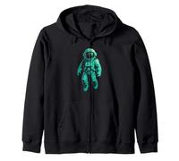 Astronaut Space Graffiti Urban Art Sci-Fi Design Zip Hoodie