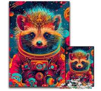 Astronaut Space Hedgehog JigsawPuzzle 1000 Pieces for Adults Wooden Jigsaw Puzzles for Teenagers & Family Fun DIY Brain Teaser Game Gift 1000 PCS(75x50cm)