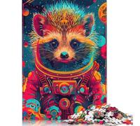 Astronaut Space Hedgehog Puzzle 500 Piece Adult Jigsaw Puzzle Puzzle Adult Jigsaw Puzzle Home Educational Games DIY Toys 500pcs (52x38cm)