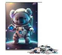 Astronaut Space Koala Bear Jigsaw Puzzles for Adults Piece Wooden Puzzles Perfect for Family Gatherings Birthdays Holidays 1000 PCS(75x50cm)