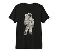 Astronaut Space Man Helmet Suit Moon Quantum Moonwalk Art Premium T-Shirt