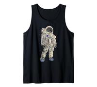 Astronaut Space Man Helmet Suit Moon Quantum Moonwalk Art Tank Top