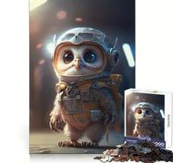Astronaut Space Owl for Adults 1000 Piece Jigsaw Puzzle Thought Training Mind Calming Fun Uniform Cut Xmas Gift (50x75cm)