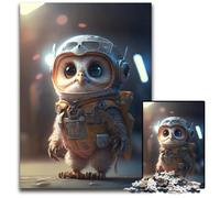 Astronaut Space OwlJigsaw Puzzles for Adults 1000 Piece Difficult Puzzles for Adults Perfect for Christmas Halloween Easter New Year 1000 PCS(38x26cm)