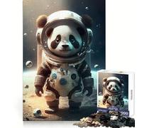 Astronaut Space Panda Bear Puzzles for Adults 1000 Puzzles Critical Think Calm Leisure Uniform Edges Festive Surprise (38x26cm)