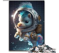 Astronaut Space Pony Horse 1000Pc Adults Jigsaw Puzzle Jigsaw Puzzles for Adults Home Decor Brain Teaser Game for Teenagers & Family Interaction size 50x75cm