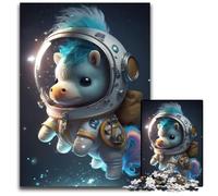 Astronaut Space Pony Horse 1000Pc Adults Jigsaw Puzzle Puzzles for Adults Interactive Family Game, Brain Challenge, Educational Toy 26X38CM/10.23x14.96inch