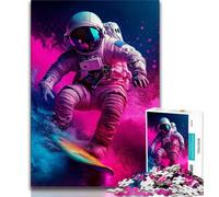 Astronaut Space Surfing 1000 Piece Jigsaw Puzzles for Teenagers Gifts,Decompressing Intellectual Educational Toy Great Gifts And Toys 50x75cm