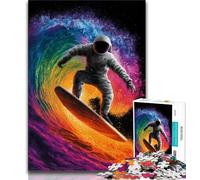 Astronaut Space Surfing 1000 Piece Jigsaw Puzzles for Teenagers Gifts,family Fun Games Is Ideal As A Gift for The Whole Family 75x50cm